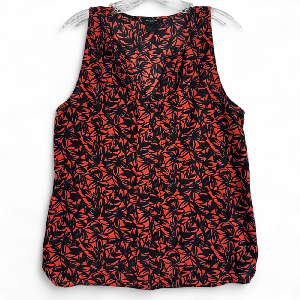 Ann Taylor Orange Purple Black Sleeveless Tank Top Blouse Women’s Petite Size MP
